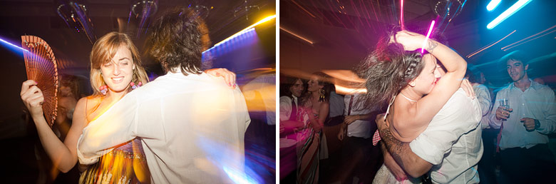 Clima y movimiento en la pista de baile del casamiento