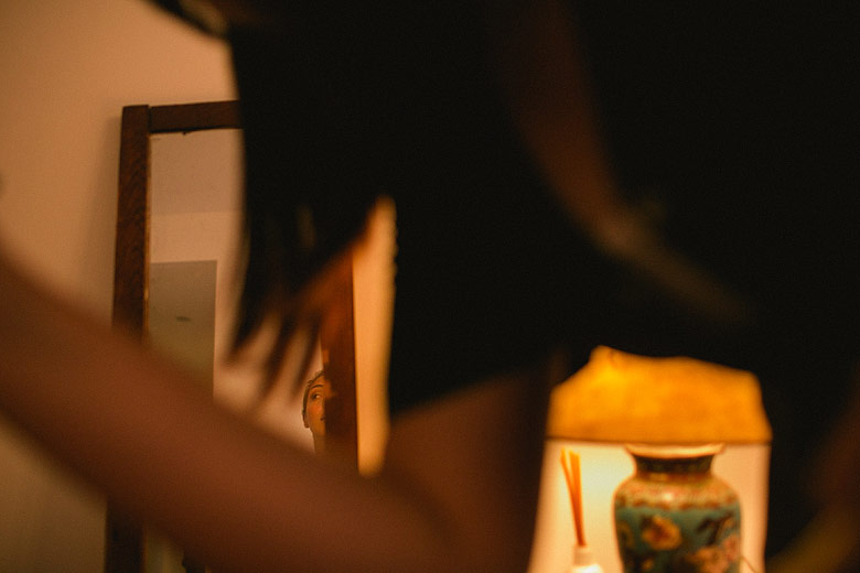 Novia getting ready
