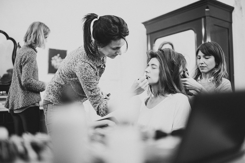De La Vega Makeup maquillando a la novia para el casamiento