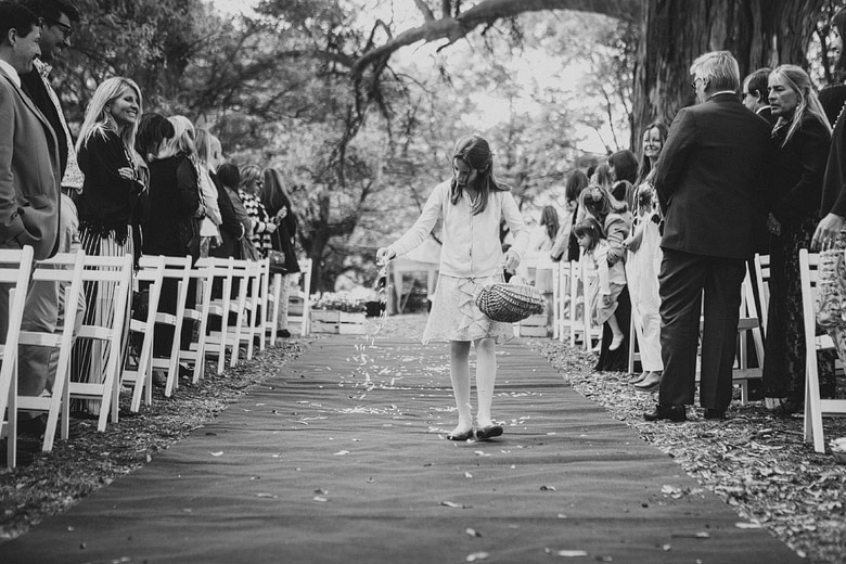 Ceremonia diurna de casamiento en Estancia Carabassa