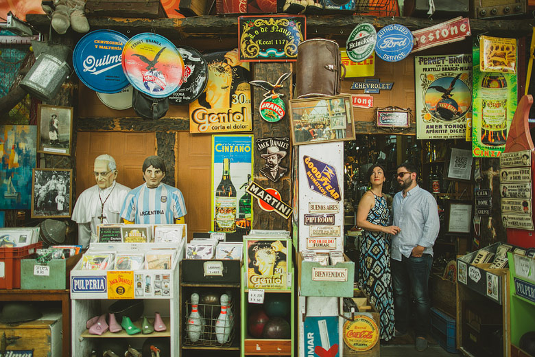 sesion pre boda en el mercado de las pulgas de Palermo