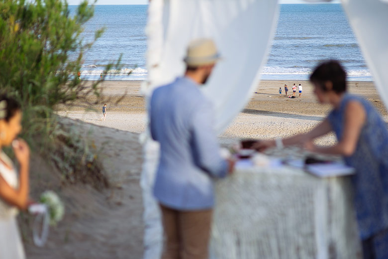 fotografia de ceremonia en la playa