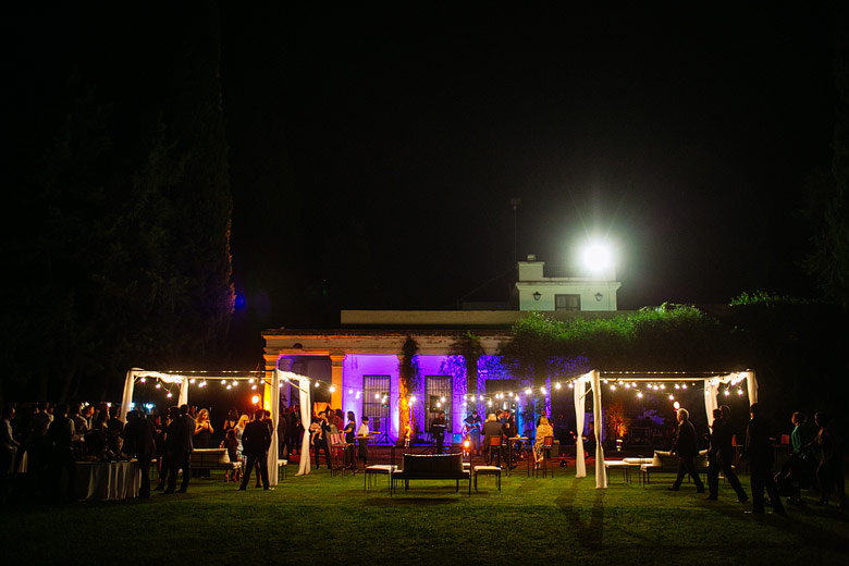 casamiento de noche en estancia el rincon