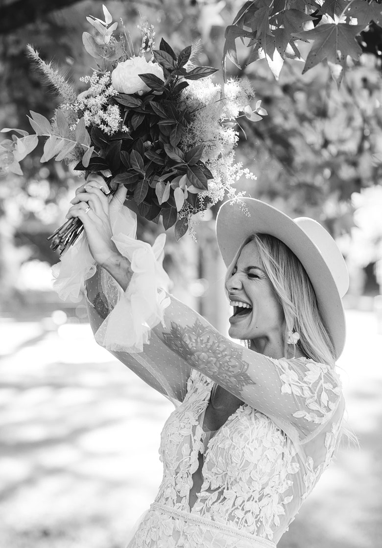 foto de novia boho